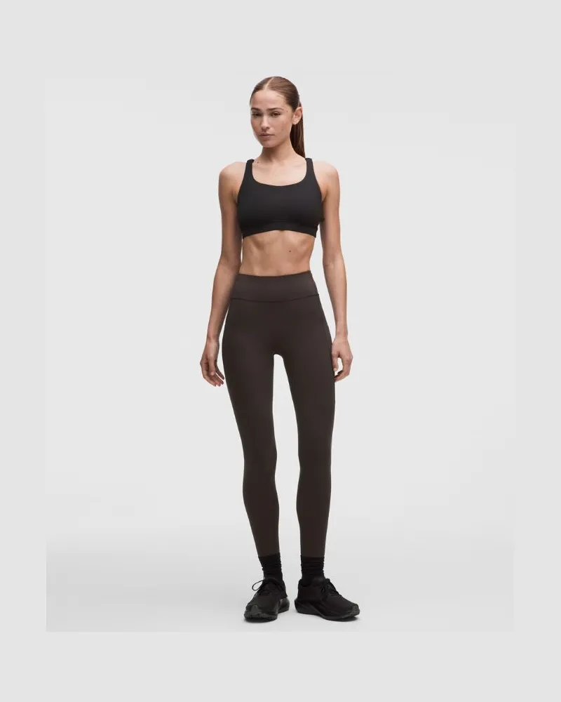 LULULEMON Fast and Free Leggings mit hohem Bund und 6 Taschen es Design für Frauen – 71 cm – Größe in Mahogany Muse Mahogany