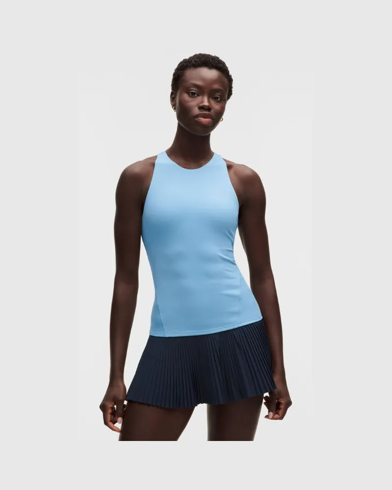 LULULEMON Hochgeschlossenes Tennis-Tanktop mit Racerback B/C-Cups für Frauen – Größe in Dreamy Blue Dreamy