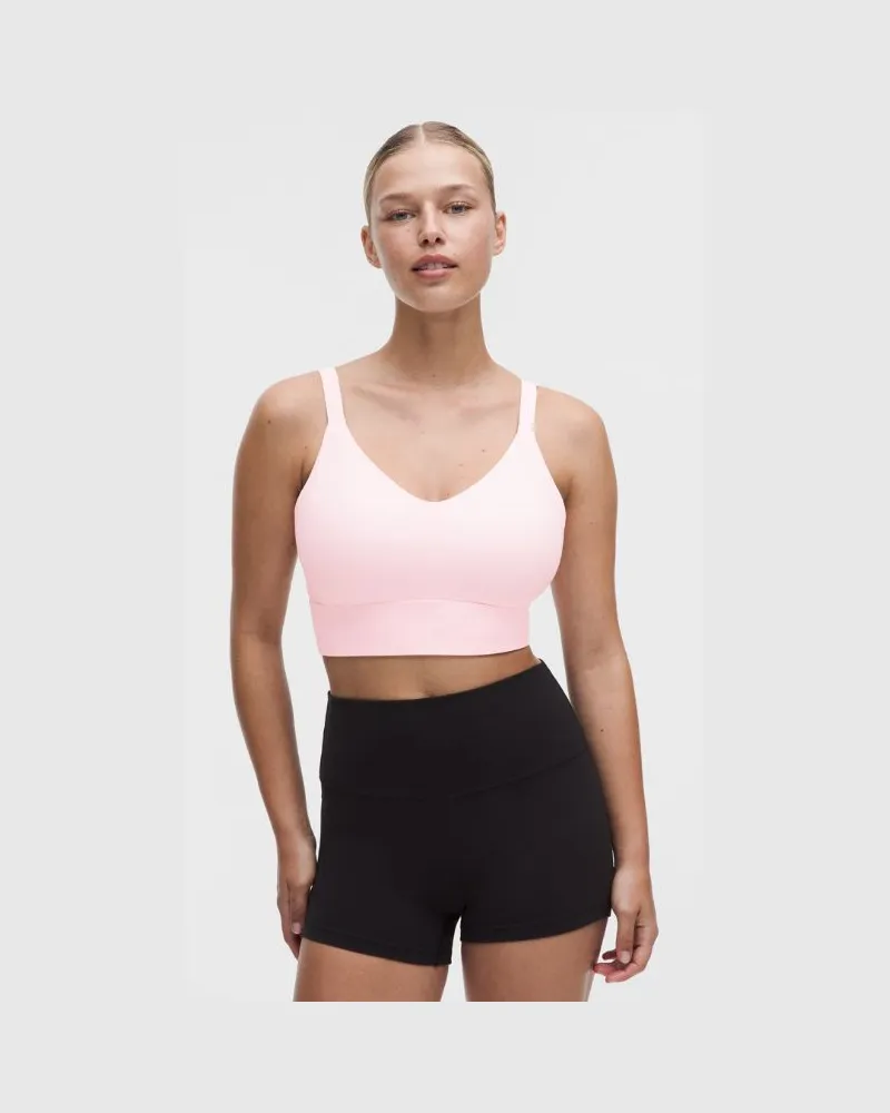 LULULEMON Focuser BH mit U-Ausschnitt Leichter Halt für DDD–G-Cups für Frauen – Größe in Pink Pearl Pink