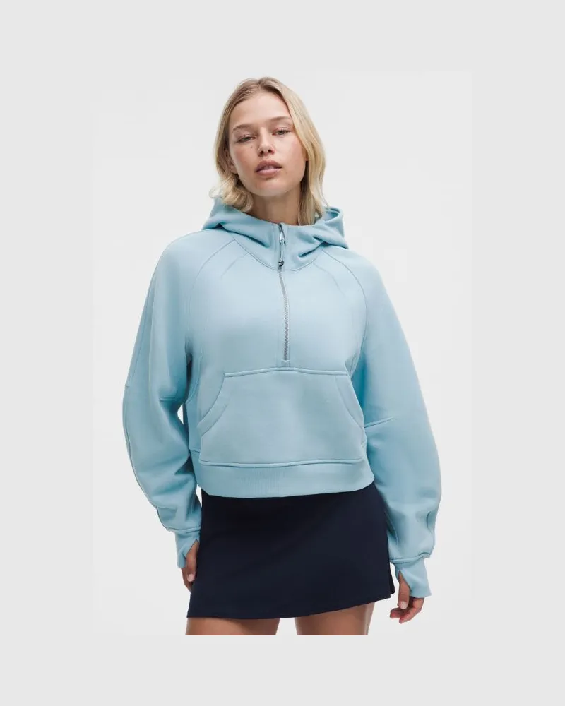 LULULEMON Scuba Oversized-Hoodie mit halblangem Reißverschluss für Frauen – Größe in Seafoam Seafoam