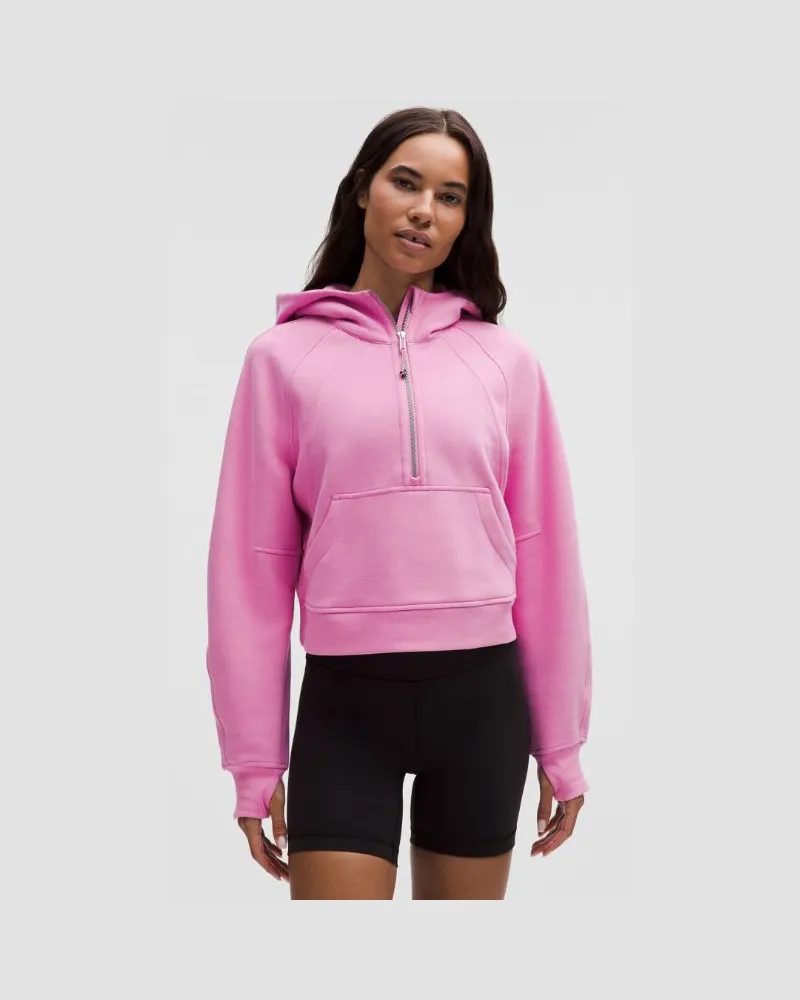 LULULEMON Scuba Oversized-Hoodie mit halblangem Reißverschluss für Frauen – Größe in Pink Frosting Pink
