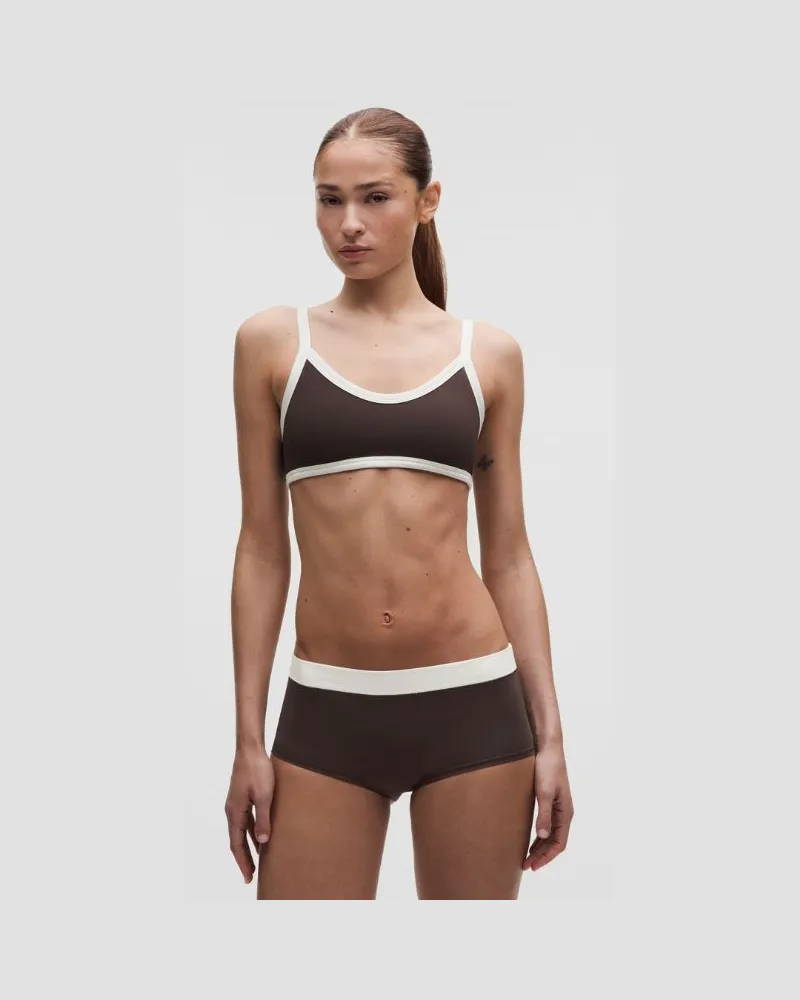 LULULEMON UnderEase Bralette mit Trägern A–C-Cups für Frauen – Größe in Mahogany Muse/Coconut Ivory Mahogany
