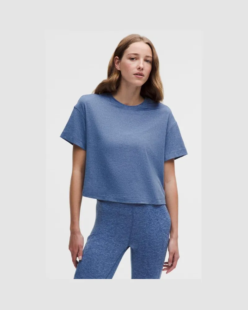 LULULEMON Softy Suedey Relaxed Short-Sleeve Shirt für Frauen – Neon – Größe Brilliant