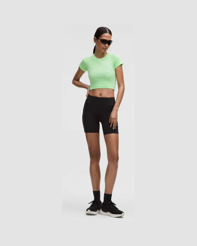 LULULEMON Swiftly Tech Crop-Kurzarmshirt 2.0 für Frauen – Größe in Citra Lime Citra