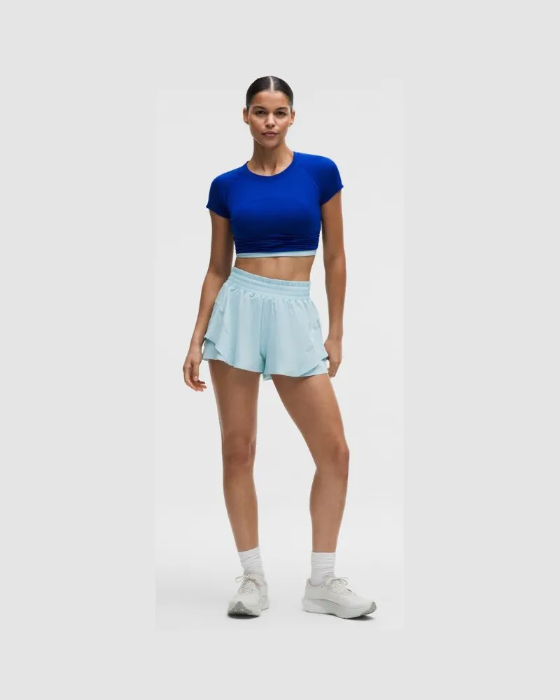 LULULEMON Shake It Out Lauf-Shorts mit hohem Bund für Frauen – 6 cm – Größe in Foam Cloud Foam