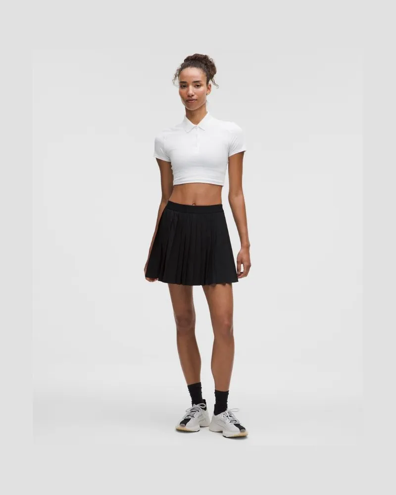LULULEMON Plissierter Tennisrock mit hohem Bund Lang für Frauen – Größe in Black Black