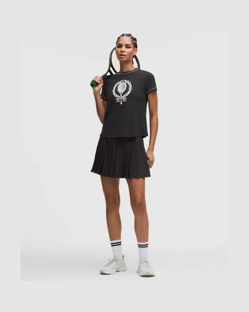LULULEMON Plissierter Tennisrock mit hohem Bund Lang für Frauen – Größe in Black Black