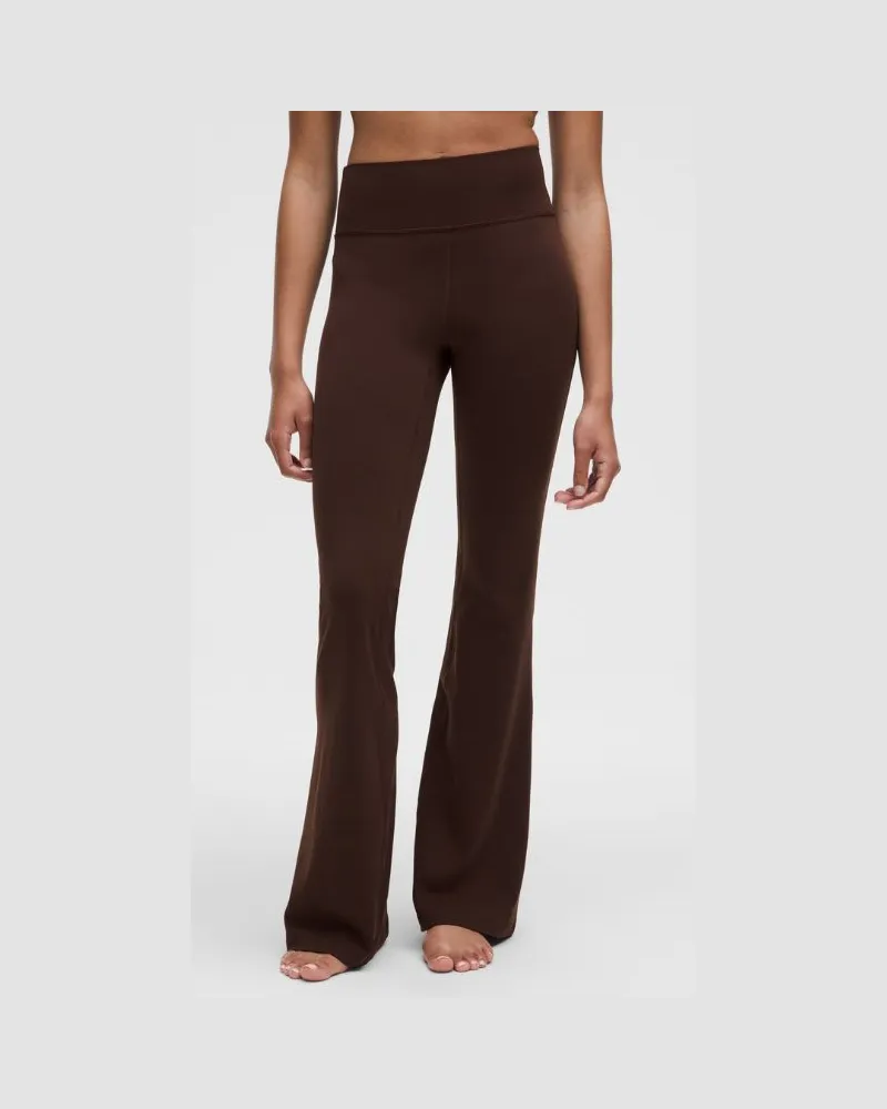LULULEMON Groove Hose mit ausgestelltem Bein und hohem Bund aus Nulu Kurz für Frauen – Größe in Lava Cake Lava