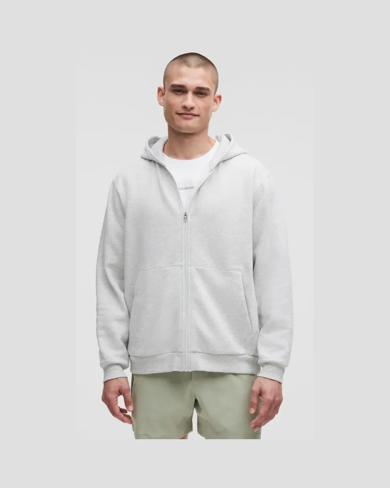 LULULEMON Steady State Hoodie mit Reißverschluss für Männer – Größe in Heathered Core Ultra Light Grey Heathered