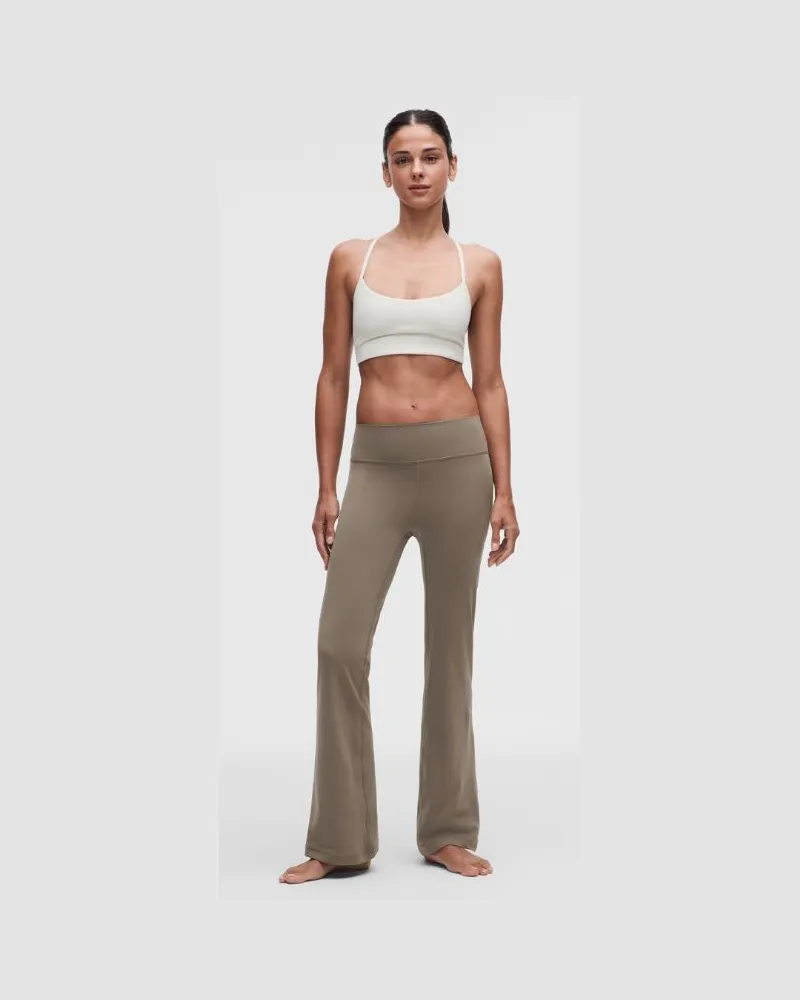 LULULEMON Groove Hose mit ausgestelltem Bein und hohem Bund aus Nulu Kurz für Frauen – Größe in Cypress Forest Cypress