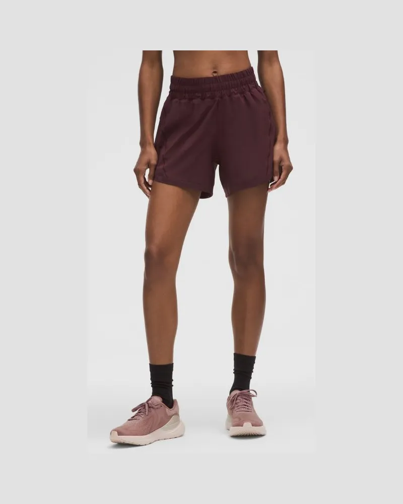 LULULEMON Track That Shorts mit Liner und hohem Bund für Frauen – 13 cm – Größe in Goodnight Plum Goodnight