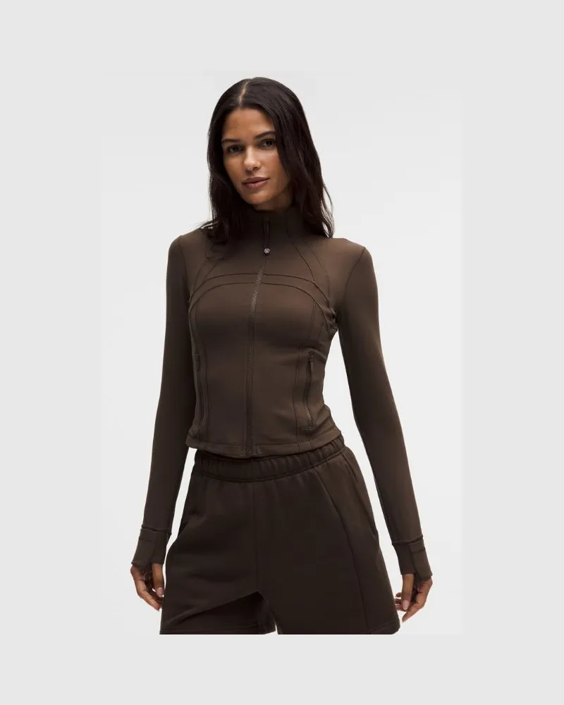 LULULEMON Define Crop-Jacke Nulu für Frauen – Größe in Walnut Crunch Walnut