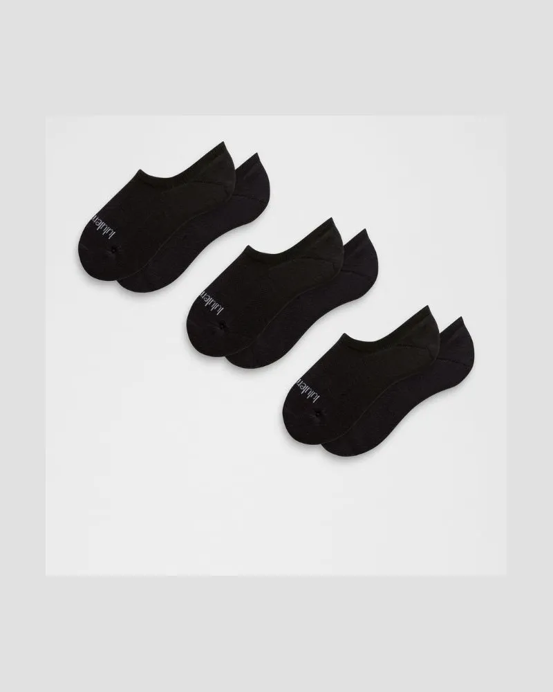 LULULEMON Daily Essential No-Show-Socken Unisex 3er-Pack – Größe in Black Black