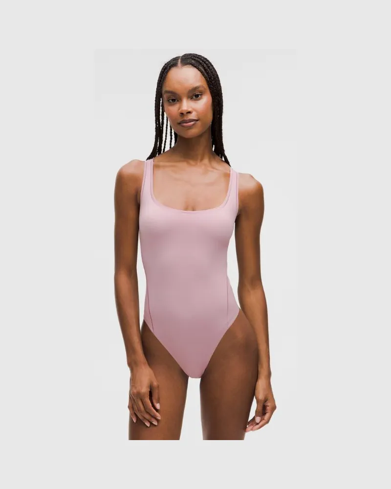 LULULEMON Wundermost Ultraweicher ärmelloser Nulu Body mit quadratischem Ausschnitt für Frauen – Größe in Rose Blush Rose
