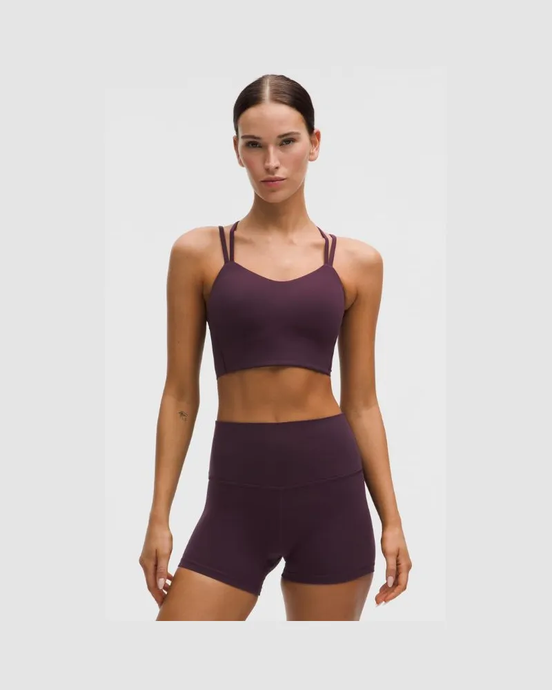 LULULEMON Like a Cloud Longline-BH Leichter Halt B/C Cups für Frauen – Größe in Black Plum Black