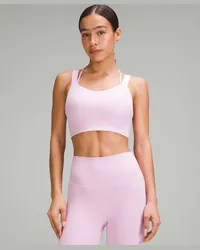 LULULEMON Like a Cloud Gerippter Longline-BH Leichter Halt D/DD-Cups Vitapink