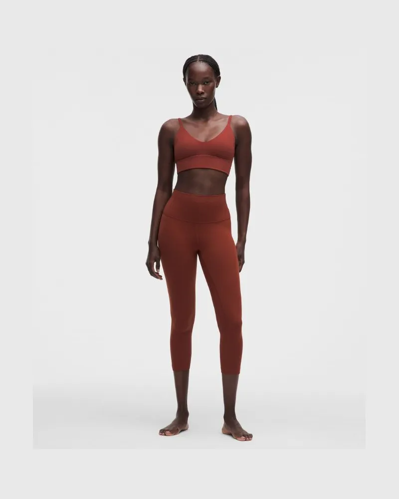 LULULEMON Align Crop Leggings mit hohem Bund für Frauen – 53,3 cm – Größe in Cranberry Charm Cranberry