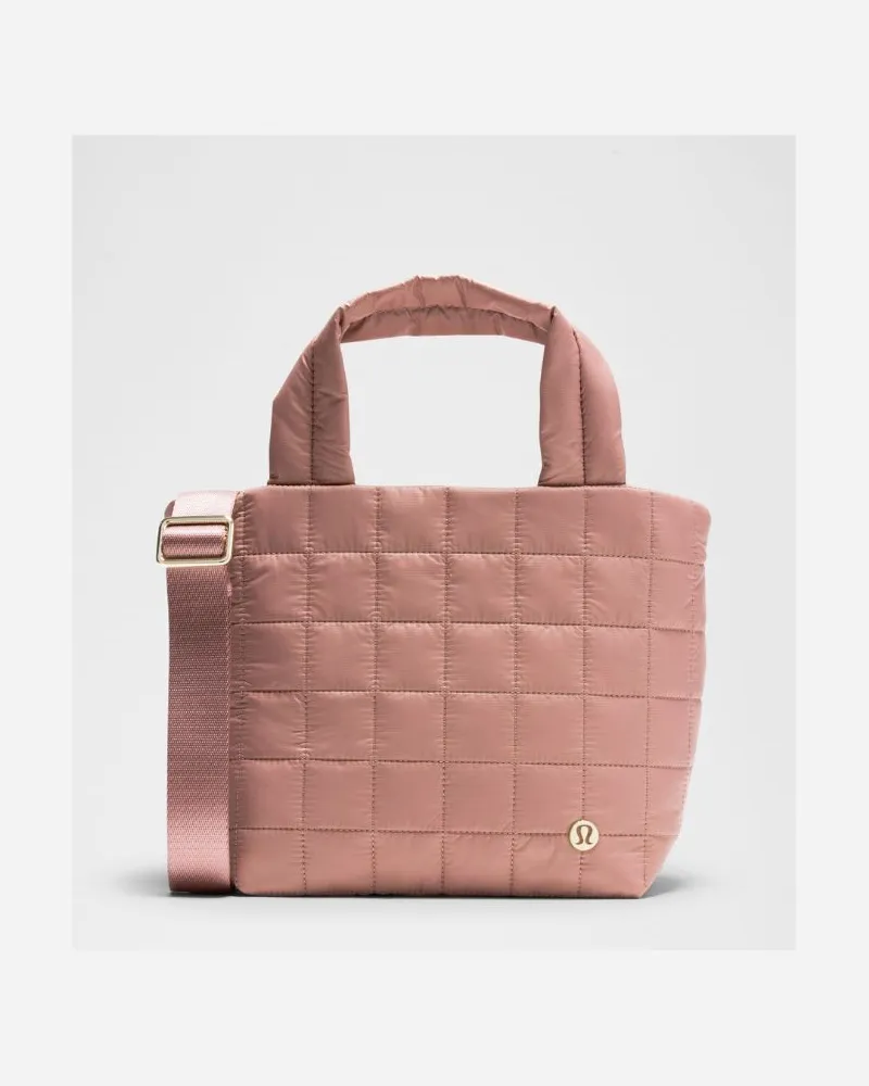 LULULEMON Gesteppte kleine Tote-Bag mit Gitterstruktur Größe in Spiced Chai/Gold Spiced