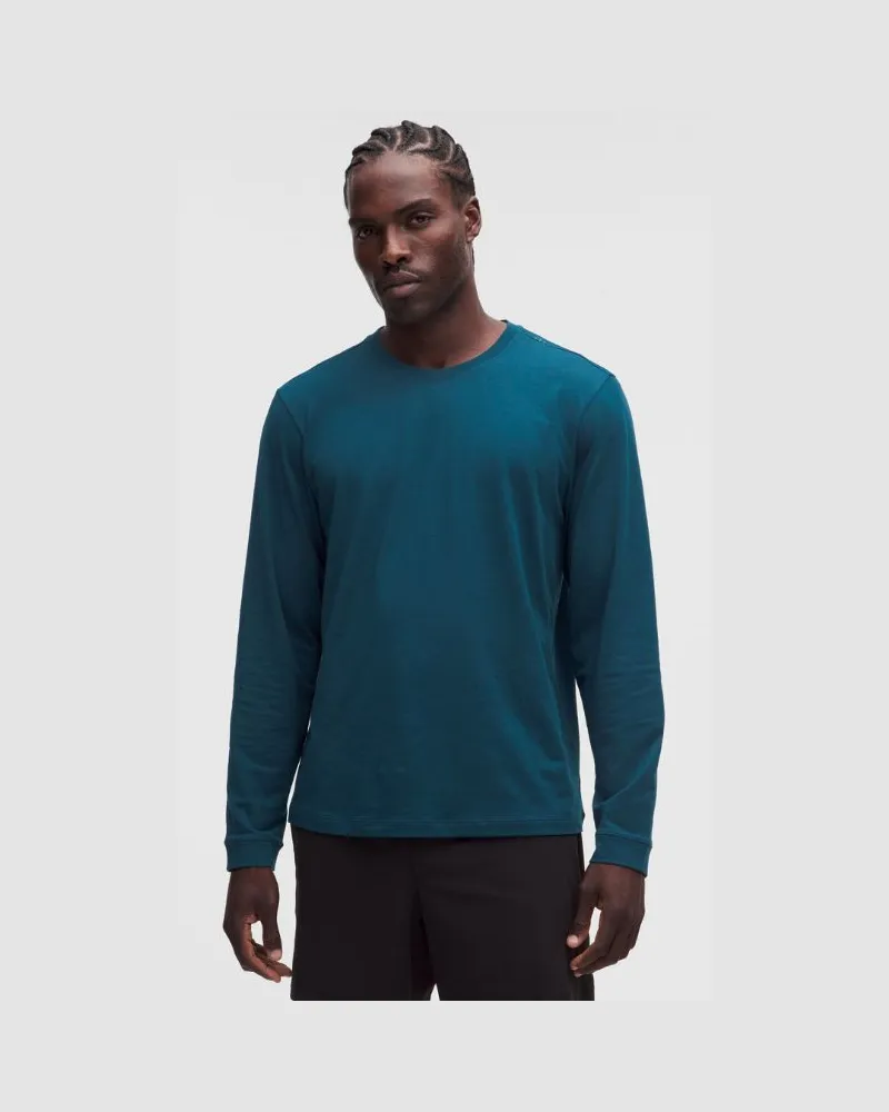 LULULEMON Zeroed In Langarmshirt für Männer – Größe in Remixed Marine Remixed