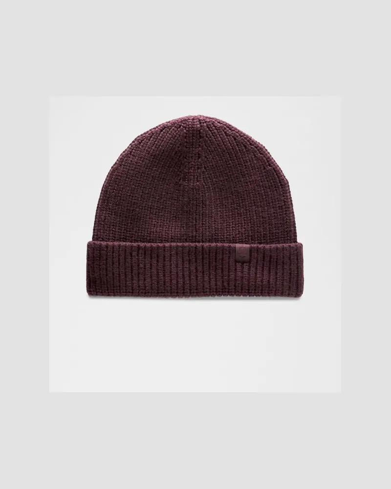 LULULEMON Enganliegende Rippstrickmütze aus Wollgemisch in Goodnight Plum Goodnight