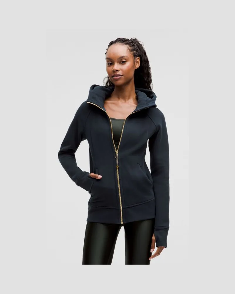LULULEMON Scuba-Hoodie mit durchgehendem Reißverschluss für Frauen – Größe in True Navy/Gold True
