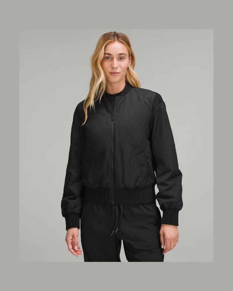 LULULEMON Wendbare, isolierte Bomberjacke für Frauen – Größe in Black Black