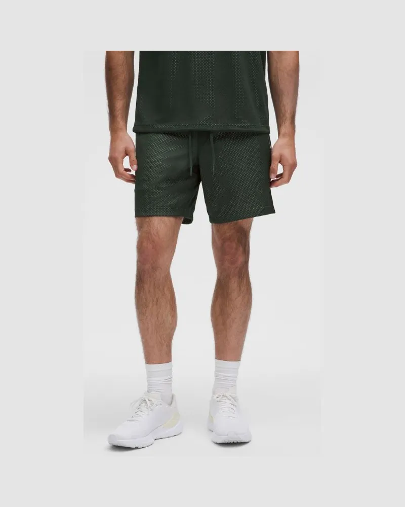 LULULEMON Shorts aus doppellagigem ohne Liner für Männer – 18 cm – Größe in Rainforest Green/Vapor Rainforest