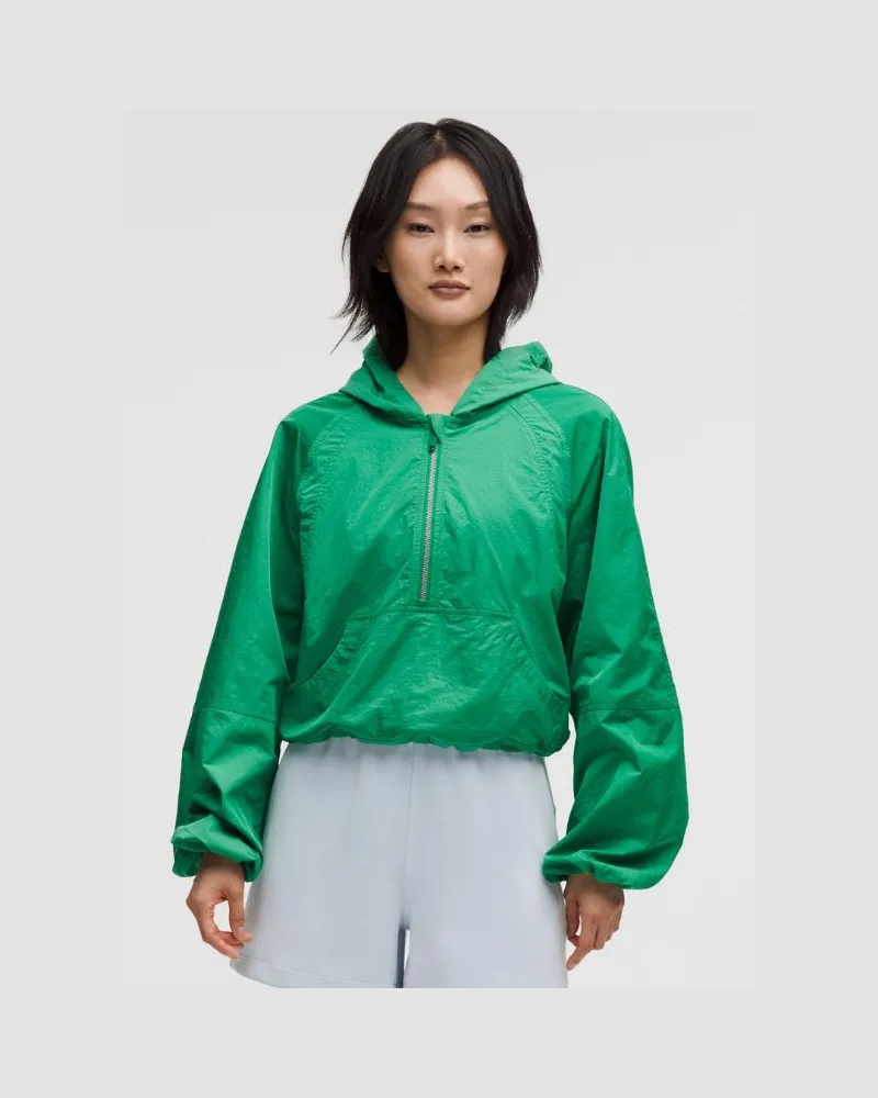 LULULEMON Scuba Crop-Anorak Jacke für Frauen – Größe in Raceway Green Raceway