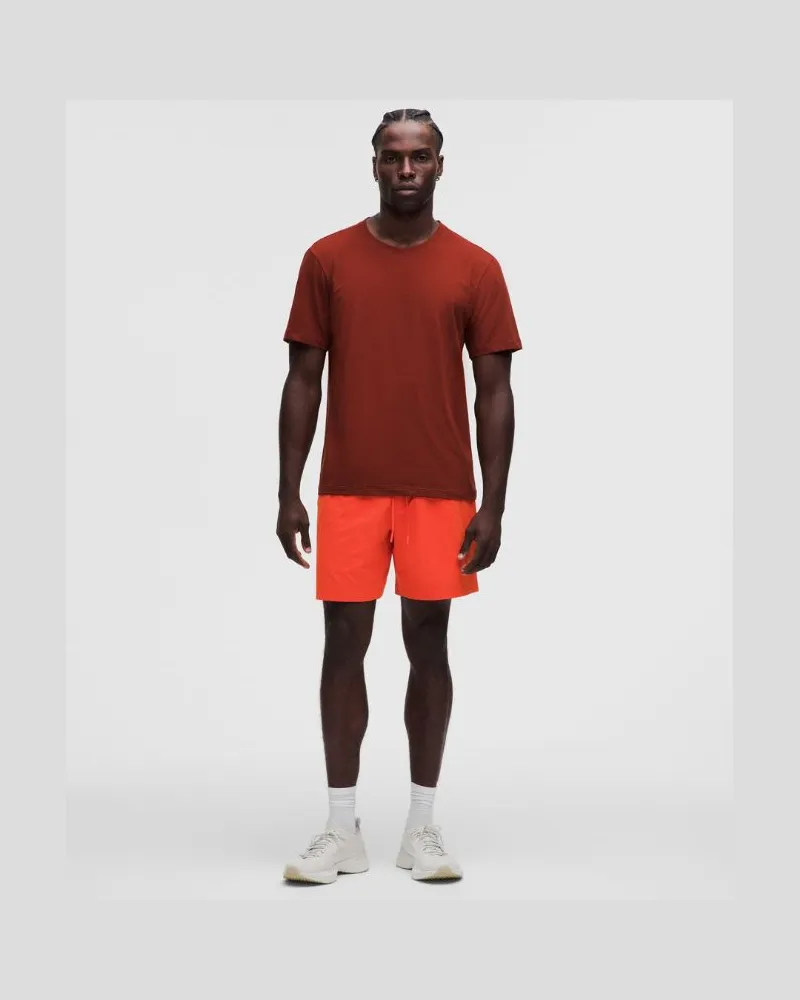 LULULEMON Zeroed In Shorts ohne Liner für Männer – 18 cm – Größe in Cherry Ember Cherry