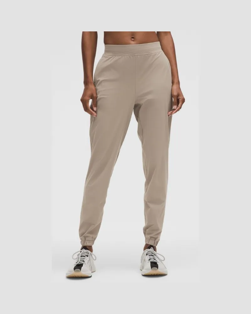 LULULEMON Adapted State Jogginghose mit hohem Bund Volle Länge für Frauen – Khaki – Größe Warm