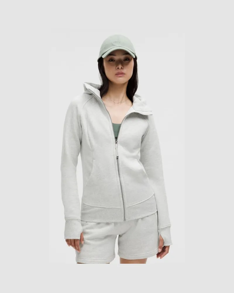 LULULEMON Scuba-Hoodie mit durchgehendem Reißverschluss für Frauen – Größe in Heathered Core Ultra Light Grey Heathered
