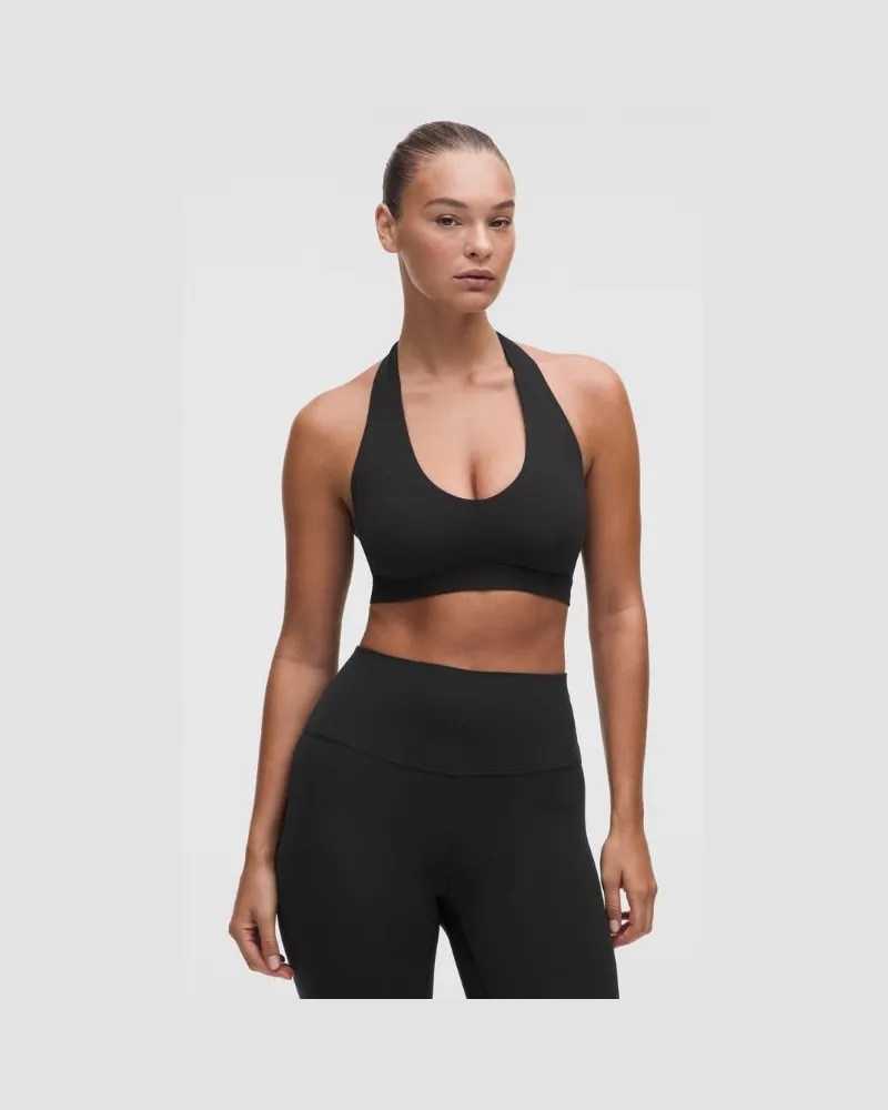 LULULEMON Focuser-Neckholder-BH Leichter Halt für C/D-Cups für Frauen – Größe in Schwarz Schwarz