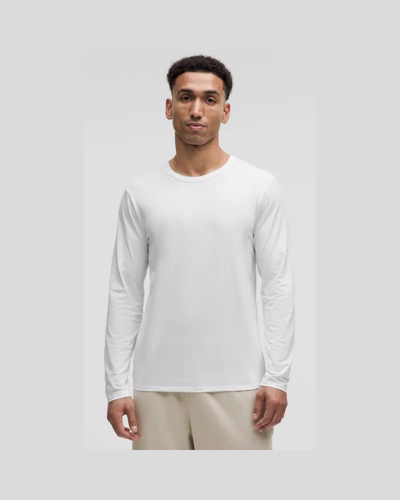 LULULEMON Fundamental Langarmshirt für Männer – Größe in White White