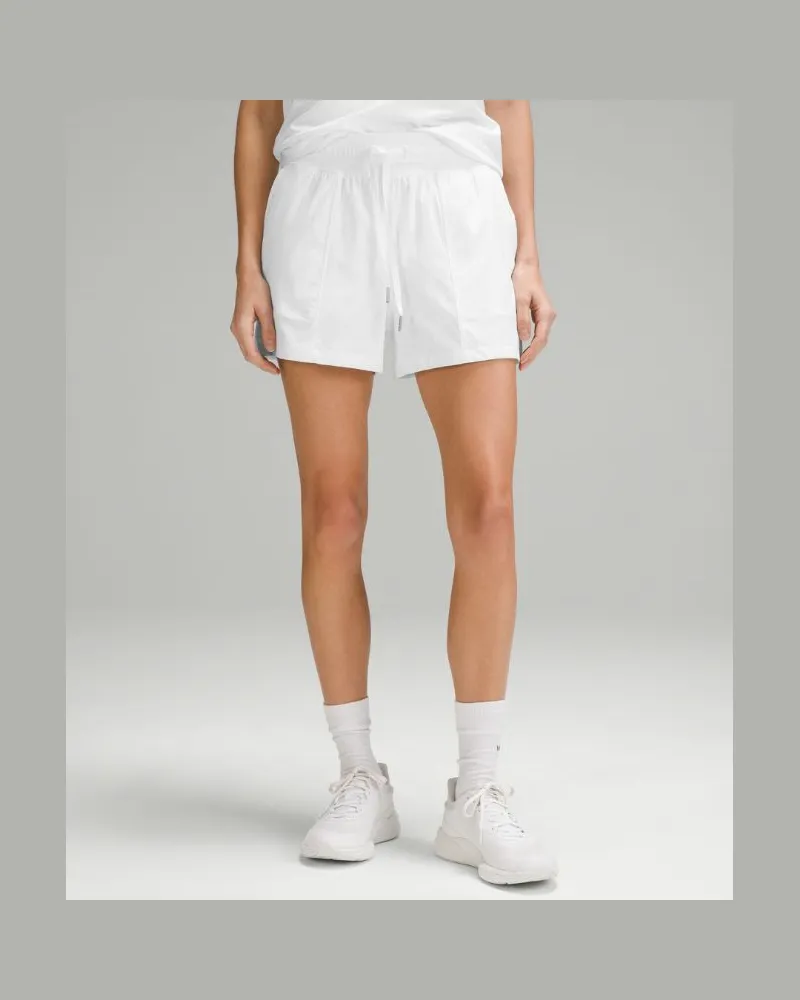 LULULEMON Dance Studio Shorts mit hohem Bund für Frauen – 9 cm – Größe in White White