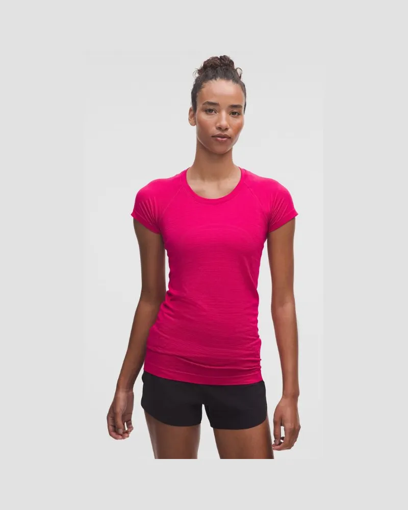 LULULEMON Swiftly Tech Kurzarmshirt 2.0 Hüftlänge für Frauen – Größe in Calypso Pink Calypso