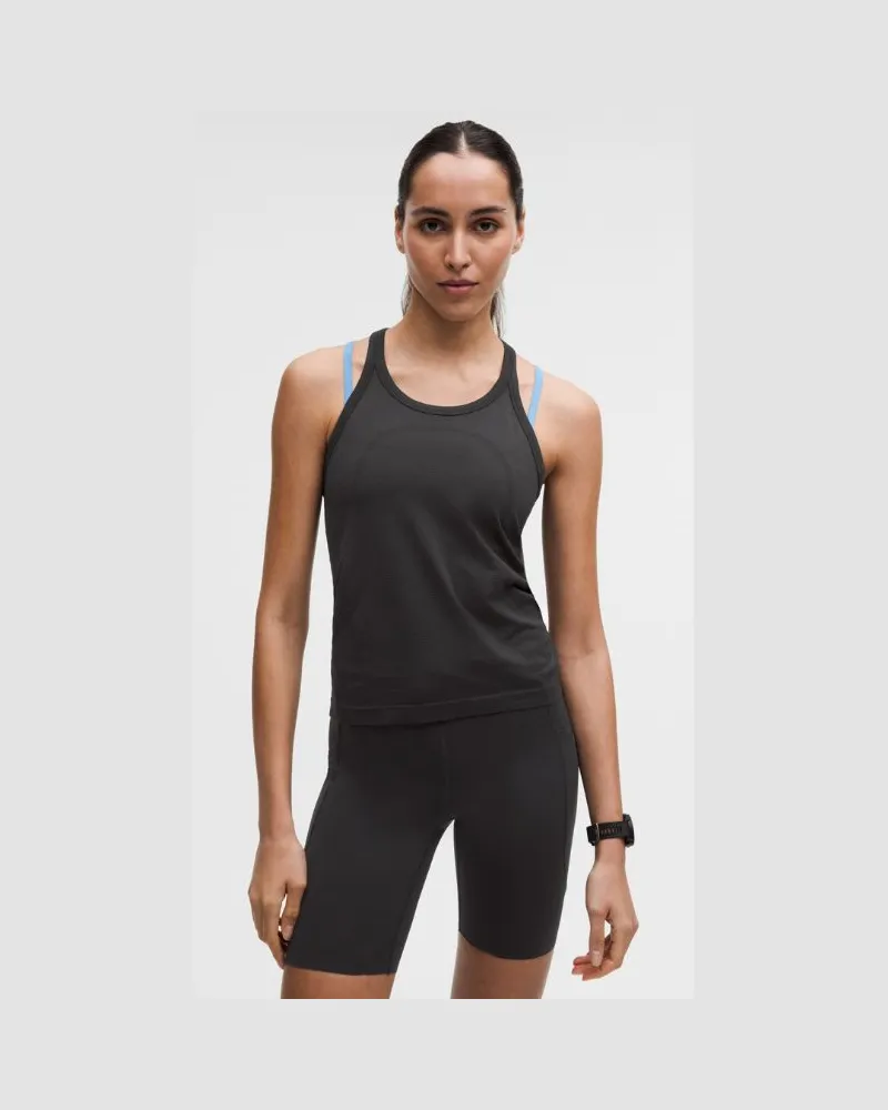 LULULEMON Swiftly Tech Round-Neck Racerback Tank Top 2.0 Waist Length für Frauen – Größe in Black Black