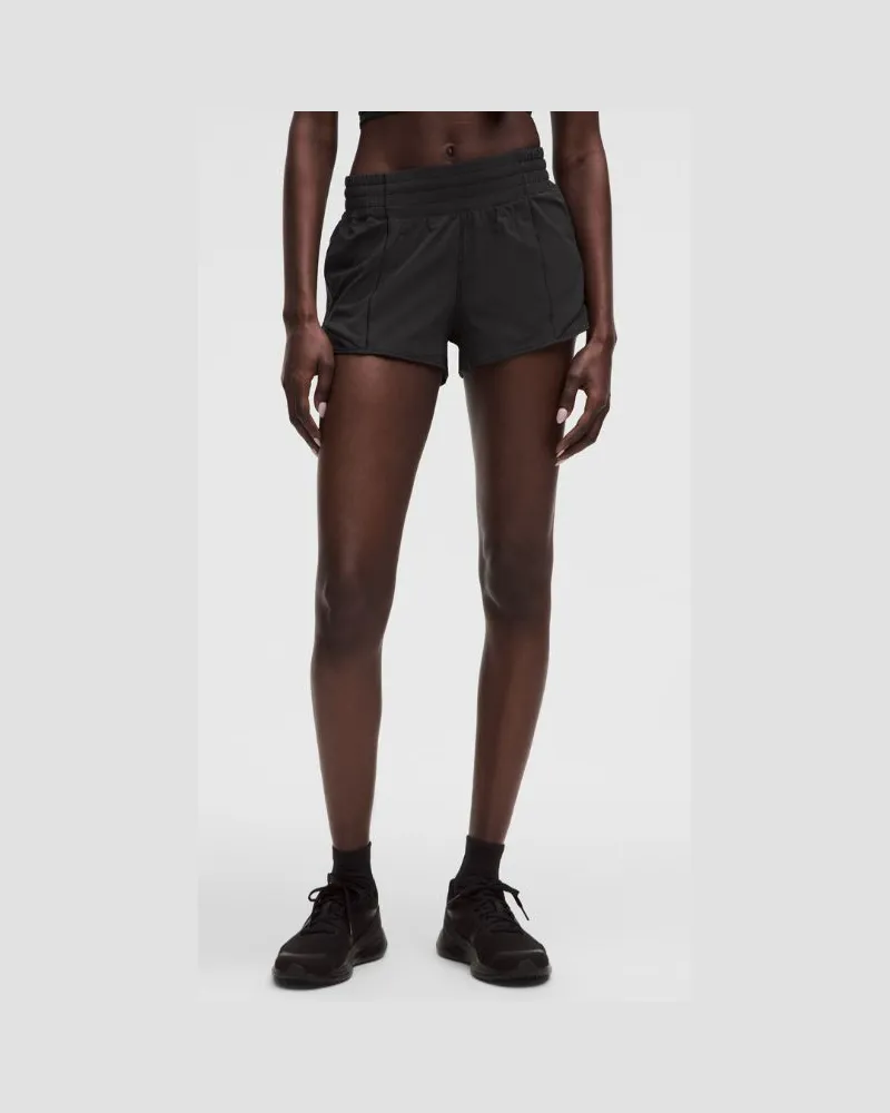 LULULEMON Hotty Hot Shorts mit hohem Bund und Liner für Frauen – 6 cm – Größe in Black Black
