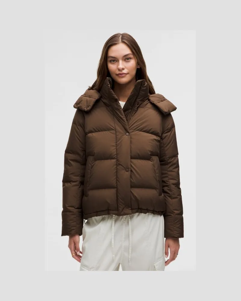 LULULEMON Puffer-Jacke mit Füllkraft 600 für Frauen – Größe in Brown Soil/Heritage Brown Brown