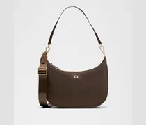 City Essentials Schultertasche Klein Größe in Walnut Crunch/Gold