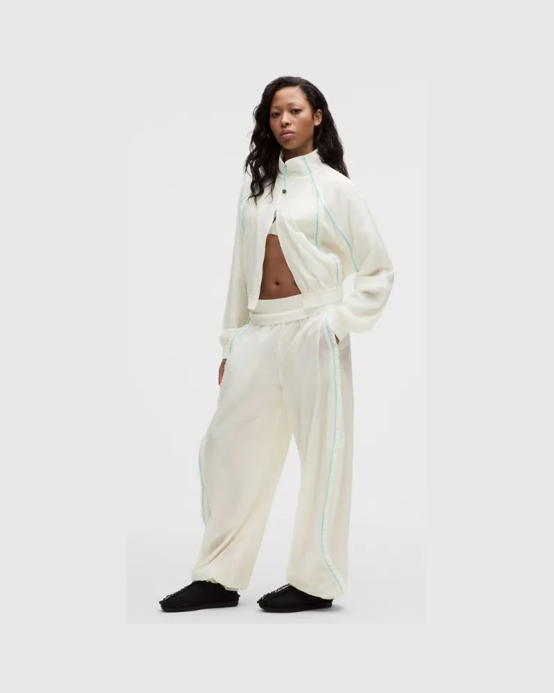 LULULEMON GANNI x Hose mit mittelhohem Bund und gerüschtem Besatz für Frauen – Größe in Coconut Ivory Coconut