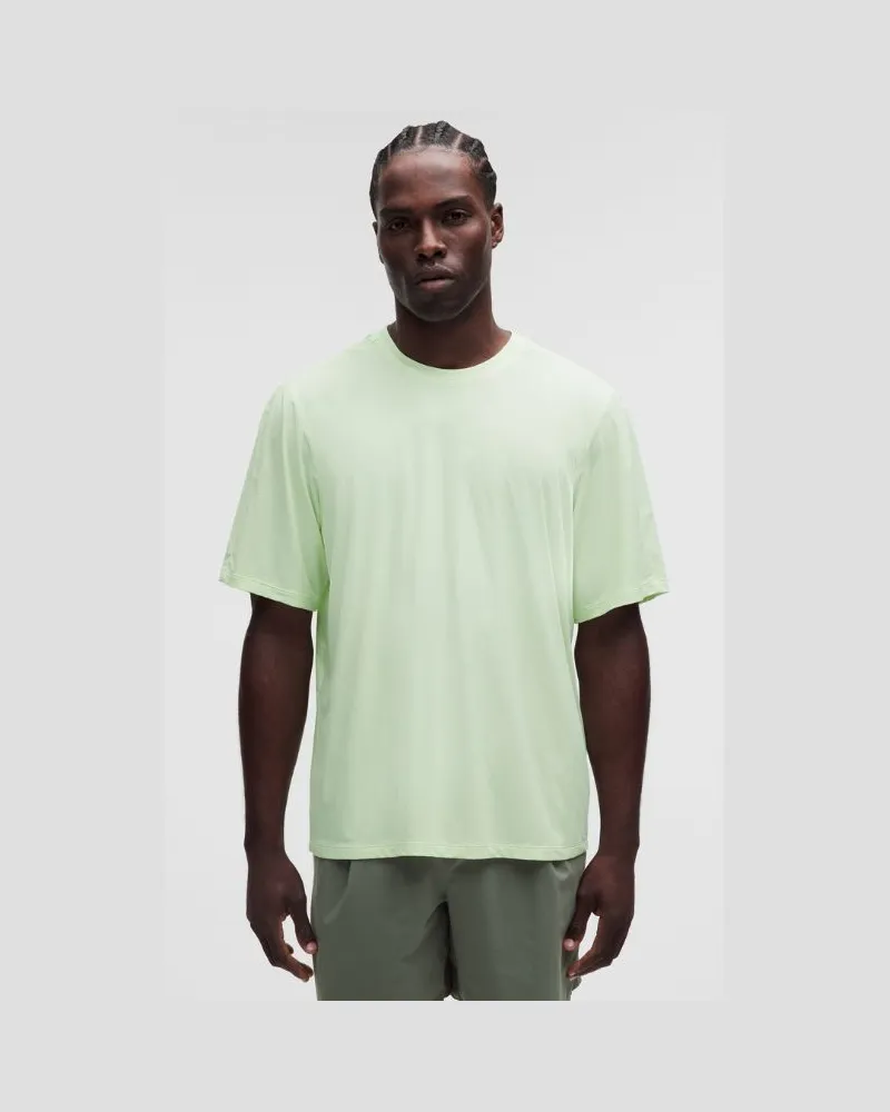 LULULEMON Gebürstetes Yoga-T-Shirt mit Rundhals für Männer – Größe in Matcha Magic Matcha