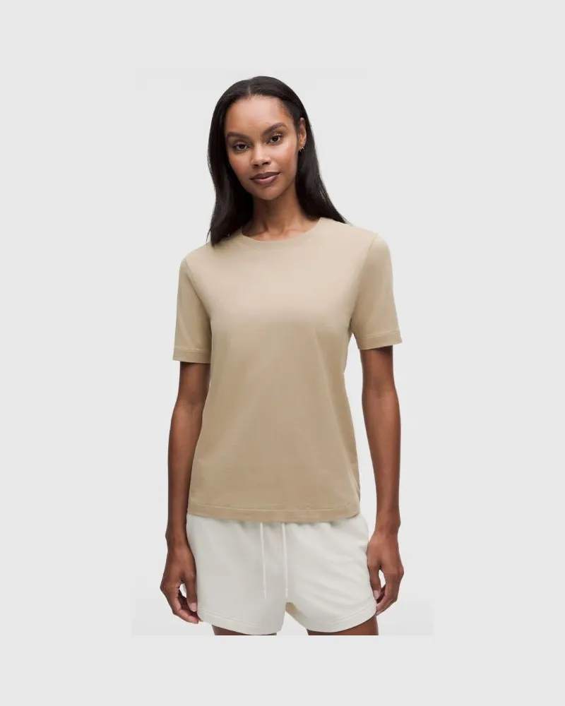 LULULEMON The Classic Jersey-T-Shirt für Frauen – Khaki – Größe Rumble