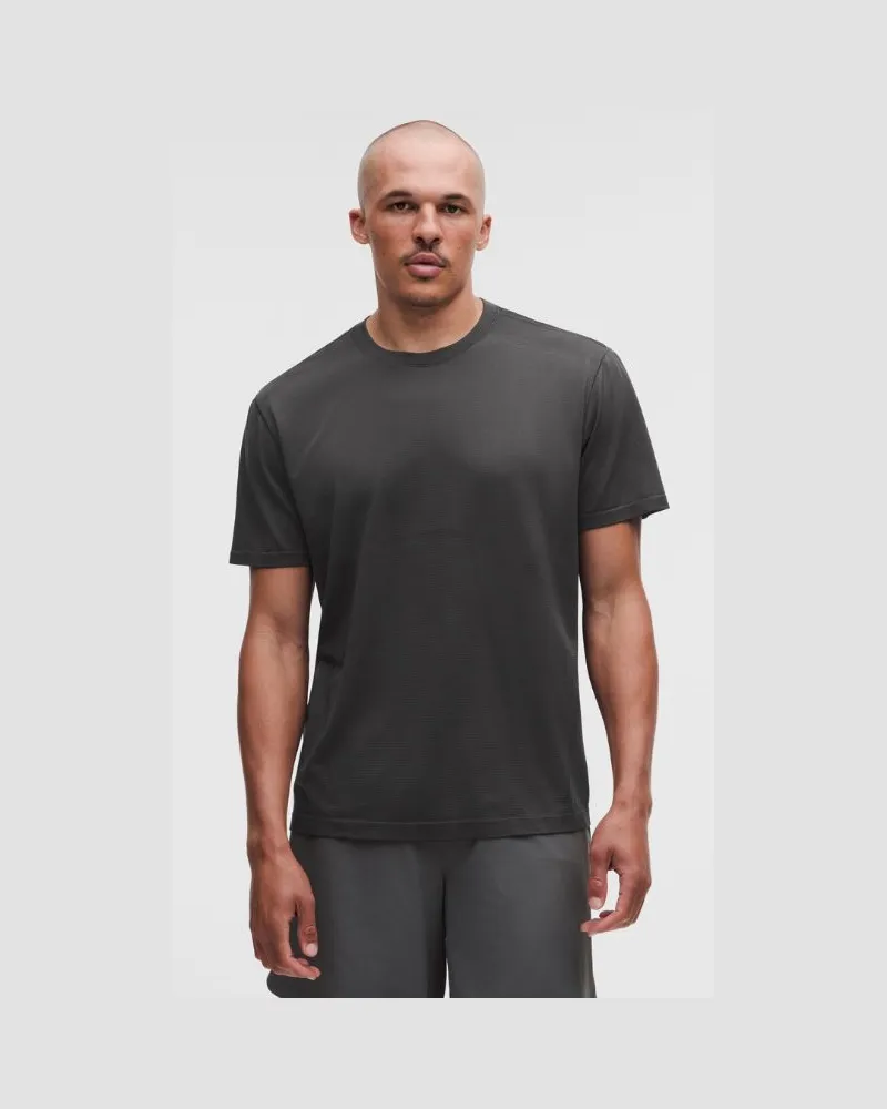LULULEMON Metal Vent Tech Kurzarmshirt im Relaxed Fit Training für Männer – Größe in Black/Graphite Grey Black