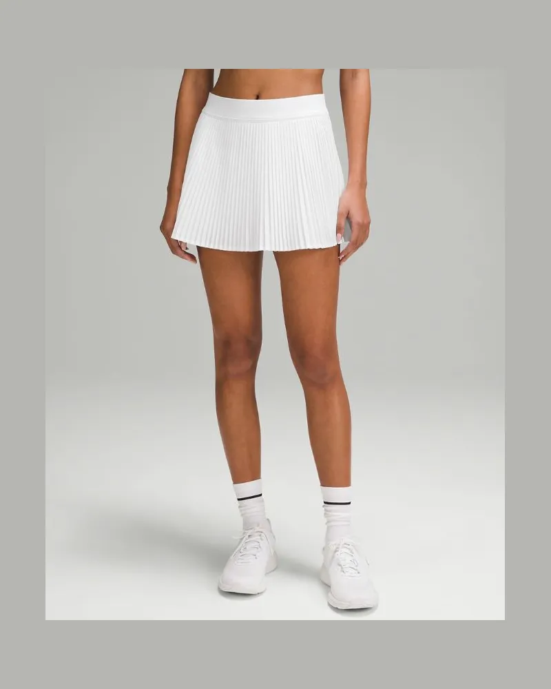 LULULEMON Tennisrock mit hohem Bund und Falten für Frauen – Größe in Weiß Weiß