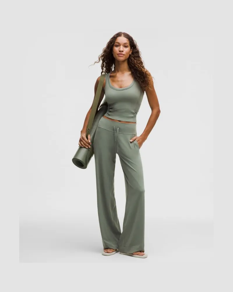 LULULEMON Groove Hose mit hohem Bund und weitem Bein Normale Länge für Frauen – Größe in Willow Leaf Willow
