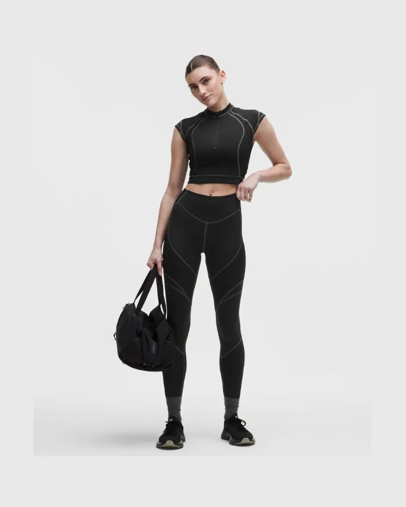 LULULEMON Everlux Panelled High-Rise Leggings 25" für Frauen – Größe in Black Black