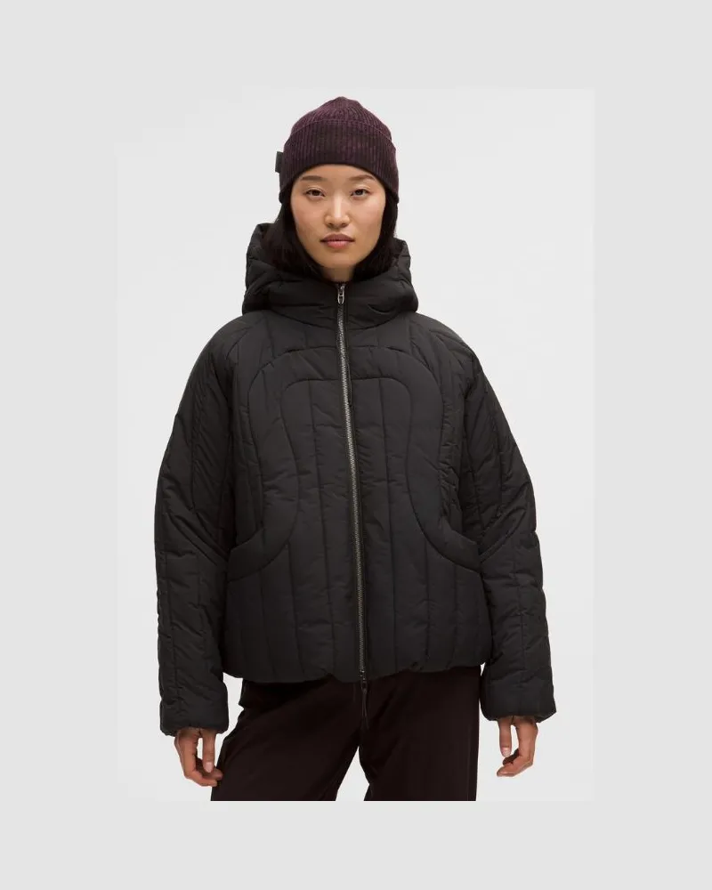 LULULEMON Softmatte Isolierte Oversized-Jacke SLNSH Kollektion für Frauen – Größe in Black Black