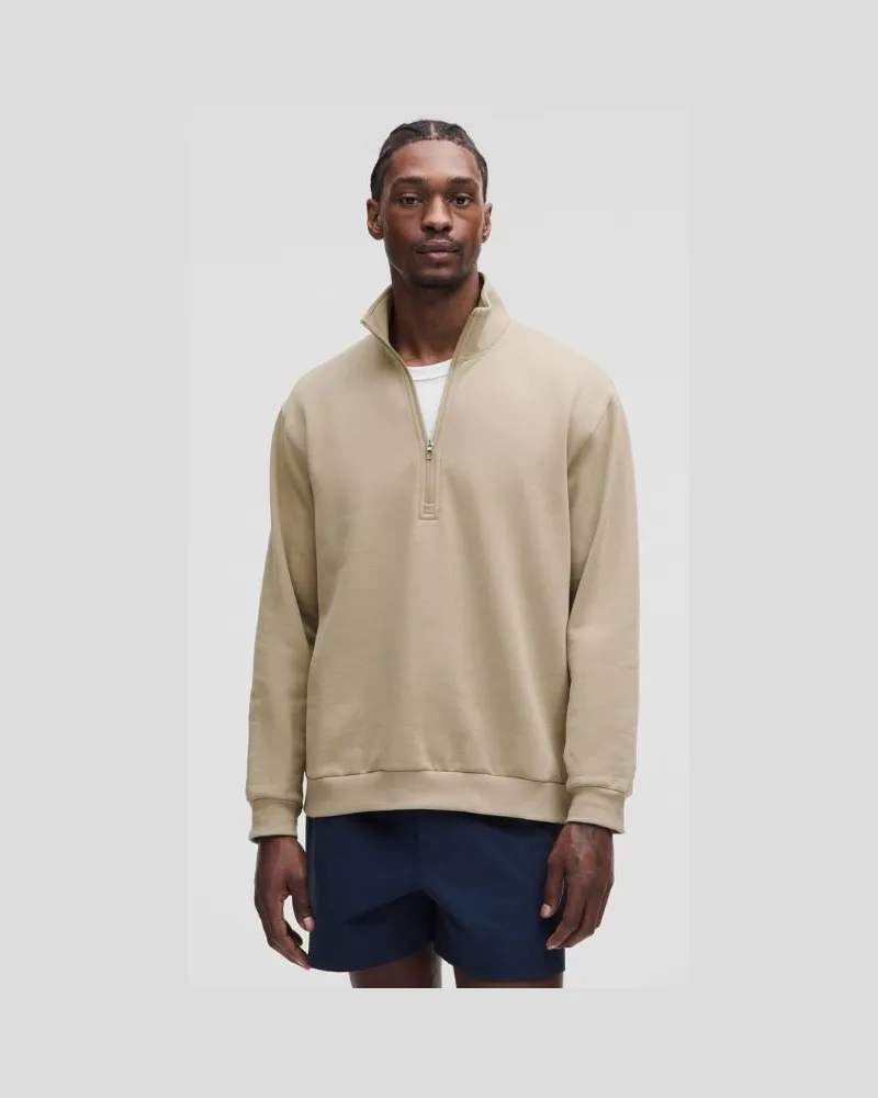LULULEMON Steady State Sweater mit halblangem Reißverschluss für Männer – Größe in Sheer Oak Sheer