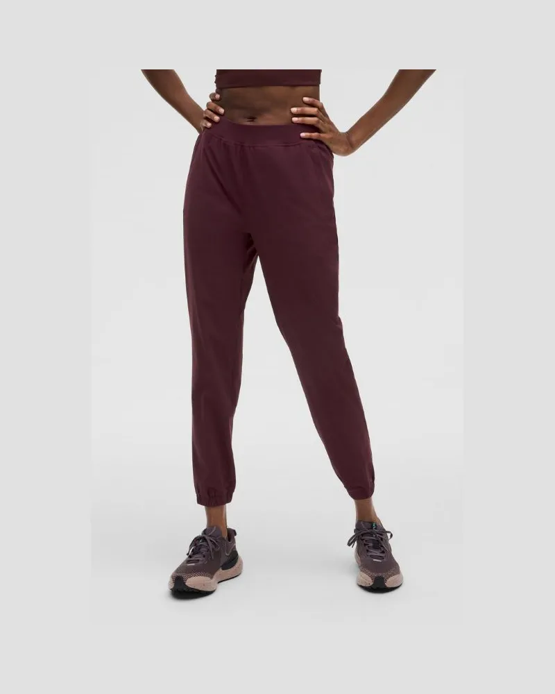 LULULEMON Adapted State Jogginghose mit hohem Bund Volle Länge für Frauen – Größe in Garnet Garnet