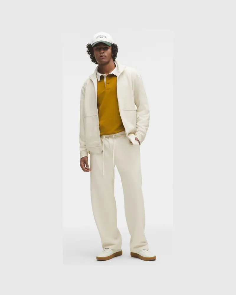 LULULEMON Strukturierte Hose mit geradem Bein im Relaxed Fit für Männer – Größe in Light Ivory Light